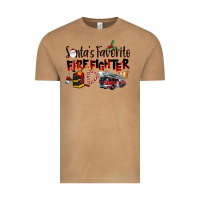 Santa's Favorite Firefighter Vintage Tee | Teevron