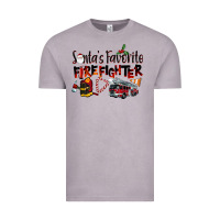 Vintage Zinc Santa's Favorite Firefighter Vintage Tee - LillyAllenDesigns