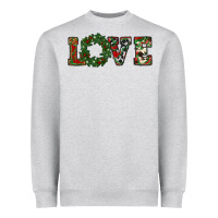 Heather Grey christmas love Heavyweight Sweatshirt - RanaPortraitStore