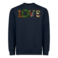 Navy christmas love Heavyweight Sweatshirt - RanaPortraitStore