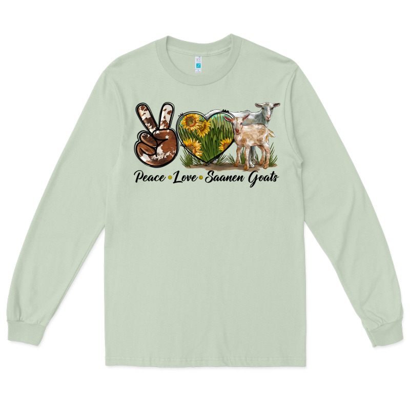 Peace Love Saanen Goats Long Sleeve Tee by LillyAllenDesigns | Teevron