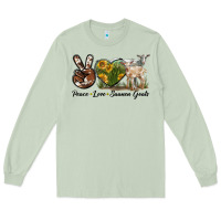 Matcha Peace Love Saanen Goats Long Sleeve Tee - LillyAllenDesigns