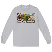 Moon Dust Peace Love Saanen Goats Long Sleeve Tee - LillyAllenDesigns