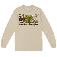 Mushroom Peace Love Saanen Goats Long Sleeve Tee - LillyAllenDesigns