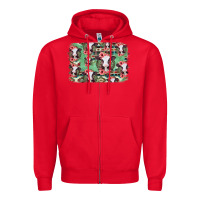 Baby Cow Floral Aztec Background Zipper Hoodie | Teevron