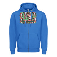 True Royal baby cow floral aztec background Zipper Hoodie - Jasminsmagicworld