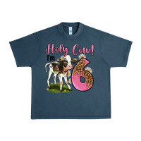 Midnight Navy holy cow i'm 6 years old Urban Heavy Tee - LillyAllenDesigns