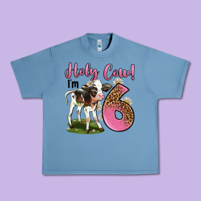 Holy Cow I'm 6 Years Old Urban Heavy Tee Designed By Lillyallendesigns