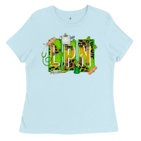 Baby Blue St. Patricks Day Lpn Ladies Tee - CowhideDigitalArt