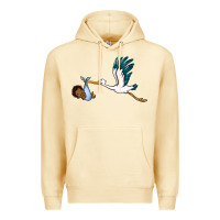 Pina Colada stork with black baby boy Premium Hoodie - BarkalooDesign
