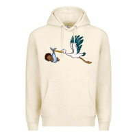 Tofu stork with black baby boy Premium Hoodie - BarkalooDesign