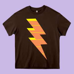 Lightning Bolt Heavy Core Tee Designed By Baomotion