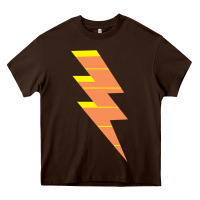 Chocolate Brown LIGHTNING BOLT Heavy Core Tee - baoMotion
