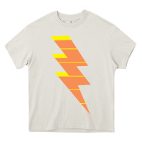Cream LIGHTNING BOLT Heavy Core Tee - baoMotion