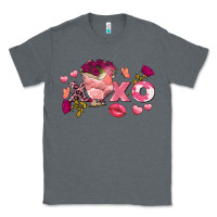Charcoal Heather Chicken Valentine's Day xoxo Classic Tee - FaDigitalArtStudio