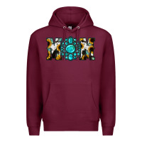 Burgundy Sunflower Cowhide Turquoise Gemstone Mom Premium Hoodie - Jasminsmagicworld