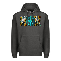 Charcoal Heather Sunflower Cowhide Turquoise Gemstone Mom Premium Hoodie - Jasminsmagicworld