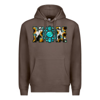 Coffee Sunflower Cowhide Turquoise Gemstone Mom Premium Hoodie - Jasminsmagicworld