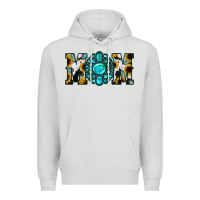 Dove Grey Sunflower Cowhide Turquoise Gemstone Mom Premium Hoodie - Jasminsmagicworld