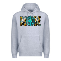 Heather Grey Sunflower Cowhide Turquoise Gemstone Mom Premium Hoodie - Jasminsmagicworld