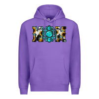 Purple Sunflower Cowhide Turquoise Gemstone Mom Premium Hoodie - Jasminsmagicworld