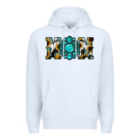 White Sunflower Cowhide Turquoise Gemstone Mom Premium Hoodie - Jasminsmagicworld