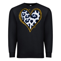 Black Dalmatians Heart Gold Glitter Premium Sweatshirt - Jasminsmagicworld