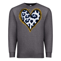 Charcoal Heather Dalmatians Heart Gold Glitter Premium Sweatshirt - Jasminsmagicworld