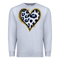 Heather Grey Dalmatians Heart Gold Glitter Premium Sweatshirt - Jasminsmagicworld