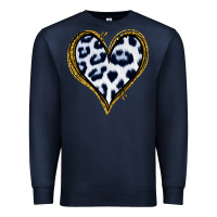 Navy Dalmatians Heart Gold Glitter Premium Sweatshirt - Jasminsmagicworld