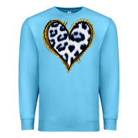 Ocean Blue Dalmatians Heart Gold Glitter Premium Sweatshirt - Jasminsmagicworld