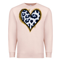 Pale Pink Dalmatians Heart Gold Glitter Premium Sweatshirt - Jasminsmagicworld