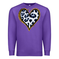 Purple Dalmatians Heart Gold Glitter Premium Sweatshirt - Jasminsmagicworld