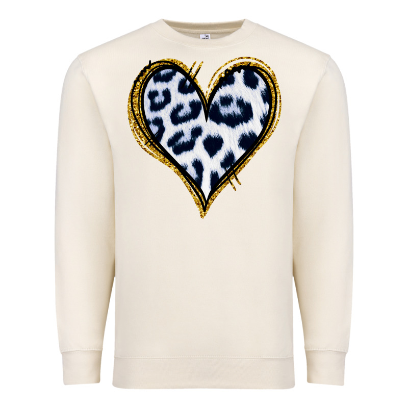 Dalmatians Heart Gold Glitter Premium Sweatshirt by Jasminsmagicworld | Teevron