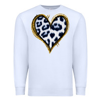 White Dalmatians Heart Gold Glitter Premium Sweatshirt - Jasminsmagicworld