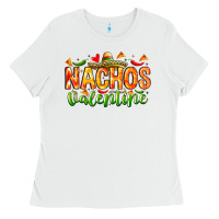 White Nachos Valentine Ladies Tee - CowhideDigitalArt