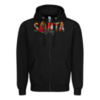 Black santa baby lady of guadalupe Zipper Hoodie - Jasminsmagicworld