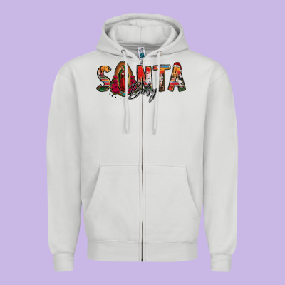 Santa Baby Lady Of Guadalupe Zipper Hoodie Designed By Jasminsmagicworld