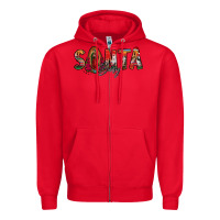 Red santa baby lady of guadalupe Zipper Hoodie - Jasminsmagicworld