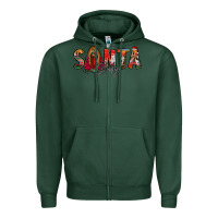 Sports Green santa baby lady of guadalupe Zipper Hoodie - Jasminsmagicworld