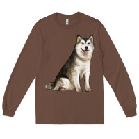 Chestnut Alaskan Malamute Dog Long Sleeve Tee - LillyAllenDesigns