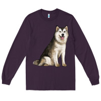 Plum Alaskan Malamute Dog Long Sleeve Tee - LillyAllenDesigns