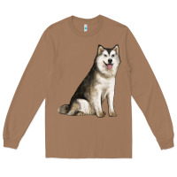 Toasted Coconut Alaskan Malamute Dog Long Sleeve Tee - LillyAllenDesigns