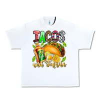 White Tacos And Tequila Urban Heavy Tee - CowhideDigitalArt