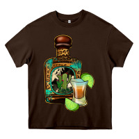 Chocolate Brown Tequila Squad Heavy Core Tee - Jasminsmagicworld