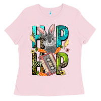 Bubblegum Pink Western hip hop Bunny Easter Day Ladies Tee - LillyAllenDesigns