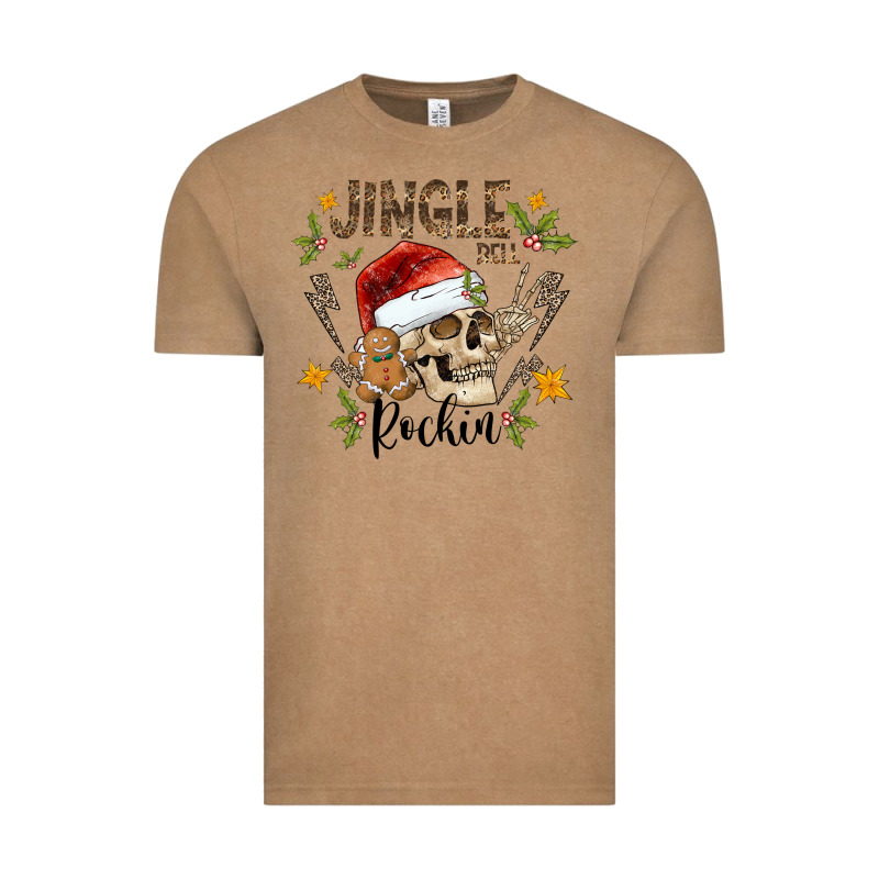Jingle Bell Rock Black Vintage Tee by CowhideDigitalArt | Teevron