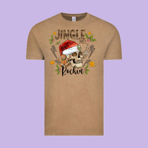 Jingle Bell Rock Black Vintage Tee Designed By Cowhidedigitalart