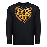 Black gold glitter leopard heart Premium Sweatshirt - Jasminsmagicworld