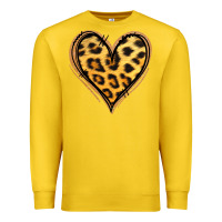 Lemon gold glitter leopard heart Premium Sweatshirt - Jasminsmagicworld